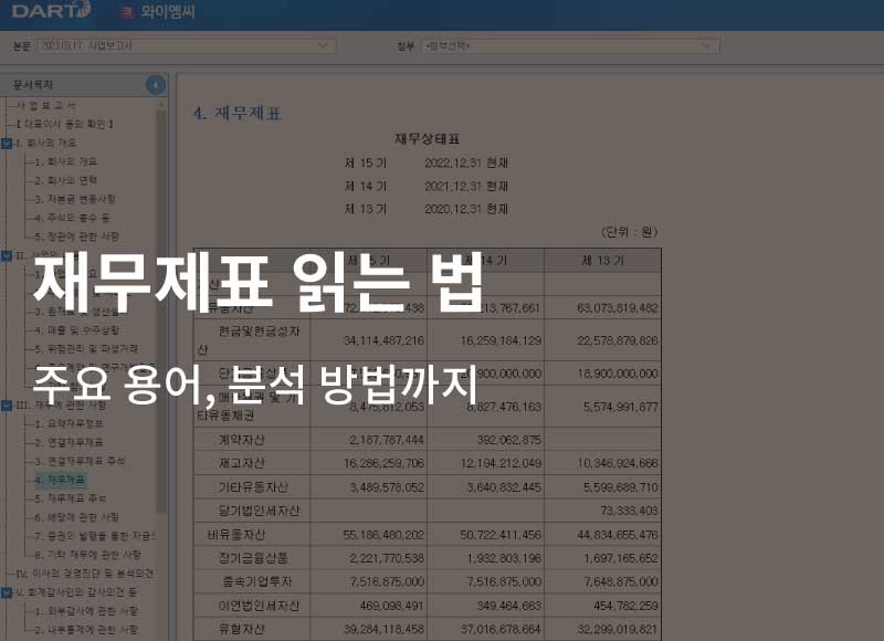 재무제표 읽는 법 – 주요 용어, 분석 방법까지
